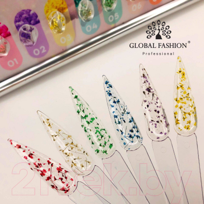 Моделирующий гель для ногтей Global Fashion Flower Gel 02 (5г)