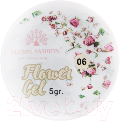 Моделирующий гель для ногтей Global Fashion Flower Gel 06  (5г)