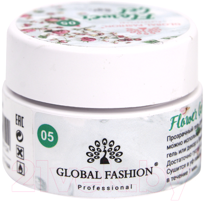 Моделирующий гель для ногтей Global Fashion Flower Gel 05 (5г)