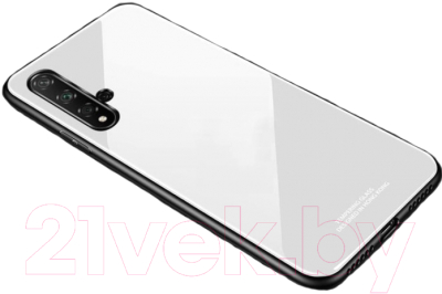 Чехол-накладка Case Glassy для Huawei Nova 5T/Honor 20 (белый)