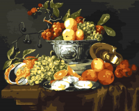 

Картина по номерам, Натюрморт с фруктами, чашей и устрицами / Рх-060