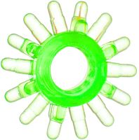 Эрекционное кольцо ToyFa 818003-7  (зеленый) - 