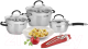 Миниатюра изображения товара Набор кастрюль Rondell Prime RDS-1291