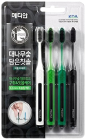 Набор зубных щеток Median Bamboo Charcoal Toothbrush (4шт) - 