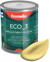 Краска Finntella Eco 3 Wash and Clean Maissi / F-08-1-1-LG148 (900мл, светло-желтый, глубокоматовый) - 