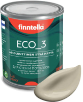 Краска Finntella Eco 3 Wash and Clean Norsunluu / F-08-1-1-LG150 (900мл, бежевый, глубокоматовый) - 