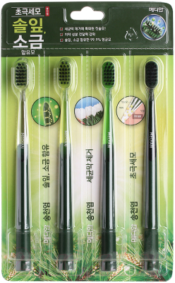Набор зубных щеток Median Natural Toothbrush (4шт)
