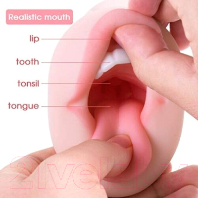 Мастурбатор для пениса Nlonely 2 в 1 Vagina-Oral Sex With Teeth / YG-M009