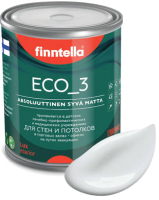 Краска Finntella Eco 3 Wash and Clean Platinum / F-08-1-1-LG164 (900мл, бело-серый, глубокоматовый) - 