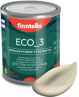 Краска Finntella Eco 3 Wash and Clean Vehna / F-08-1-1-LG170