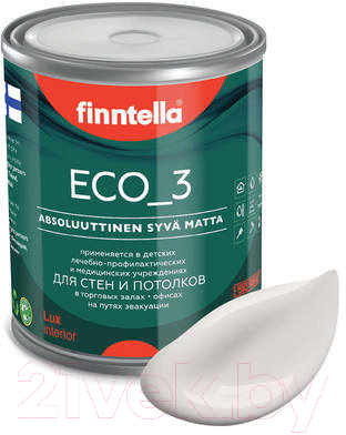 Краска Finntella Eco 3 Wash and Clean Hoyrya / F-08-1-1-LG179