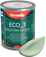 Краска Finntella Eco 3 Wash and Clean Omena / F-08-1-1-LG201 (900мл, светло-зеленый, глубокоматовый) - 