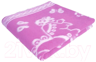 Одеяло для малышей Ермошка Премиум New Цветочные лошадки 100x140 / 57-8ЕТ (фиолетовый)