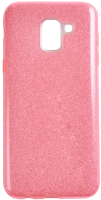 Чехол-накладка Case Brilliant Paper для Galaxy J6 (розовый глянец) - 