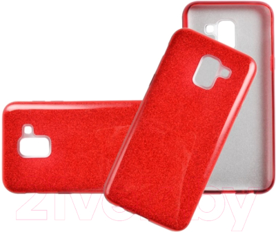 Чехол-накладка Case Brilliant Paper для Galaxy J6 (красный)