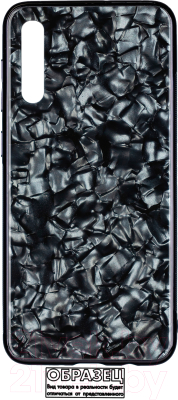 Чехол-накладка Case Marble Glass для Galaxy A10 (черный)