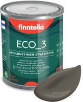 Краска Finntella Eco 3 Wash and Clean Taupe / F-08-1-1-LG234 (900мл, серо-коричневый, глубокоматовый) - 