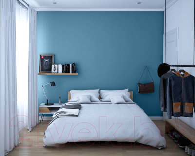 Краска Finntella Eco 3 Wash and Clean Terassininen / F-08-1-1-LG206 (900мл, пастельный синий, глубокоматовый)