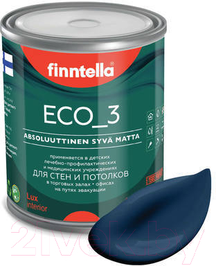 Краска Finntella Eco 3 Wash and Clean Keskiyo / F-08-1-1-LG207