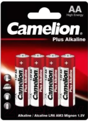 Комплект батареек Camelion LR6 Plus Alkaline BL-4 / LR6-BP4