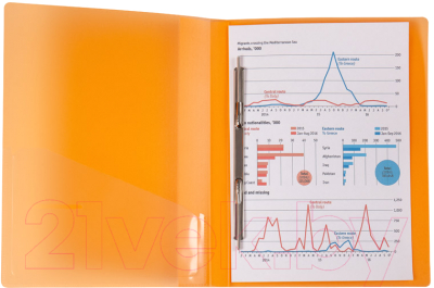 Изображение товара Папка для бумаг Axent 1304-25 (прозрачный оранжевый)