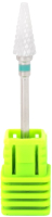 Фреза для маникюра Global Fashion Керамическая конус с зеленой насечкой Cone - 