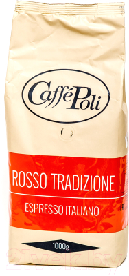 Кофе в зернах Caffe Poli Rosso Tradizione 20% арабика (1кг)