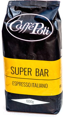 Кофе в зернах Caffe Poli Super Bar 90% арабика  (1кг)