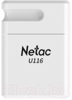 Usb flash накопитель Netac USB Drive U116 USB2.0 16GB (NT03U116N-016G-20WH) - 
