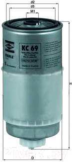 Топливный фильтр Knecht/Mahle KC69