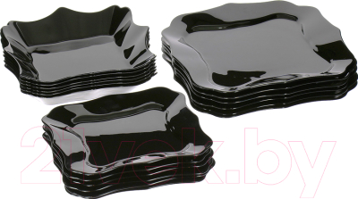 Набор тарелок Luminarc Authentic Black E5251 (18шт)