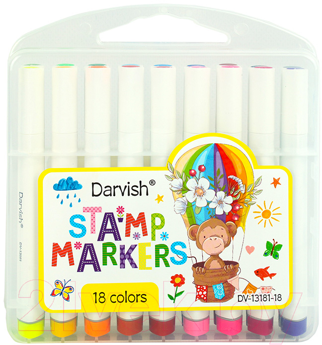 Фломастеры Darvish DV-13181-18 (18цв)