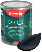 Краска Finntella Eco 3 Wash and Clean Nevy / F-08-1-1-LG252 (900мл, темно-синий, глубокоматовый) - 