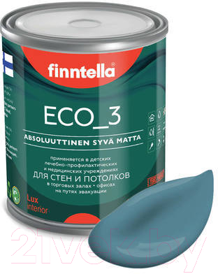 Краска Finntella Eco 3 Wash and Clean / F-08-1-1-LG260 (900мл, глубокоматовый)