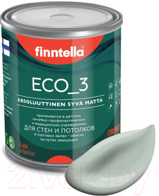 Краска Finntella Eco 3 Wash and Clean Aave / F-08-1-1-LG284 (900мл, глубокоматовый)