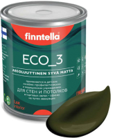 Краска Finntella Eco 3 Wash and Clean Kombu / F-08-1-1-LG72 (900мл, буро-зеленый, глубокоматовый) - 