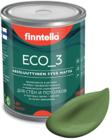Краска Finntella Eco 3 Wash and Clean Vihrea / F-08-1-1-LG86 (900мл, зеленый, глубокоматовый) - 