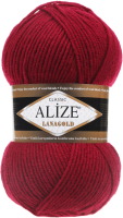 Пряжа для вязания Alize Lanagold 49% шерсть, 51% акрил / 390 (240м, вишневый) - 