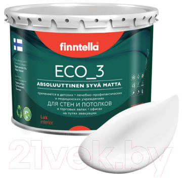 Краска Finntella Eco 3 Wash and Clean Lumi / F-08-1-3-FL134