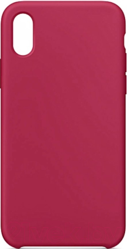 Чехол-накладка Case Liquid для iPhone XR (розовый/красный)