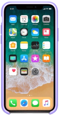 Чехол-накладка Case Liquid для iPhone XR (светло-фиолетовый)