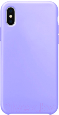 Чехол-накладка Case Liquid для iPhone X (светло-фиолетовый)