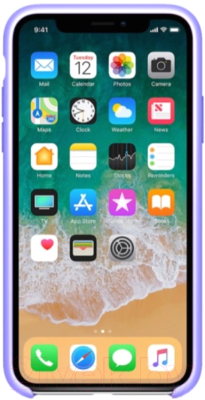 Чехол-накладка Case Liquid для iPhone X (светло-фиолетовый)