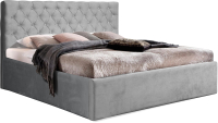 Двуспальная кровать Анмикс Ирма 160x200 металлическое основание (светло-серый Simple 31) - 