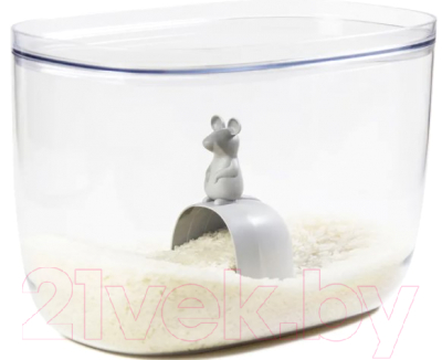 Емкость для хранения Qualy Lucky Mouse / QL10298-CL-GY