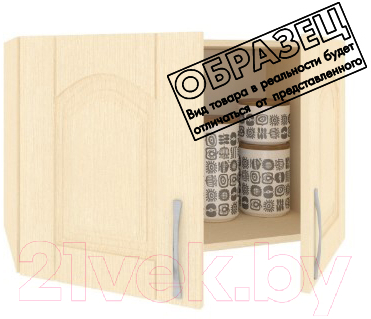 Шкаф под вытяжку Кортекс-мебель Корнелия Ретро ВШ60г-400 (ясень белый)