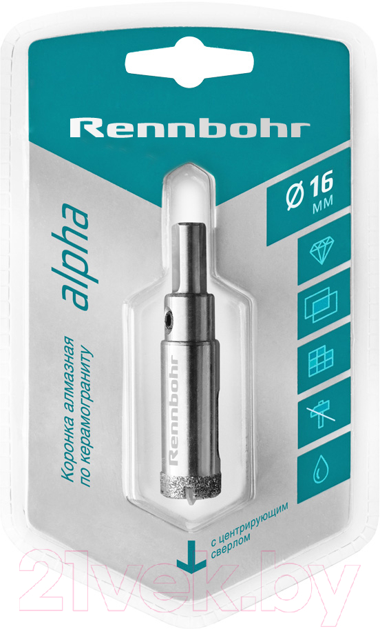 Коронка Rennbohr Алмазная 16мм / 676216