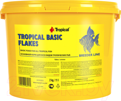 Корм для рыб TROPICAL Breeder Line Basic Flakes / 6017 (11л/2кг)