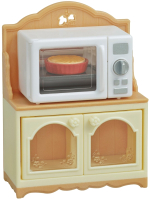 Комплект аксессуаров для кукольного домика Sylvanian Families Шкаф с микроволновой печью / 5443 - 