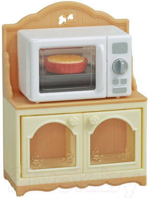 Комплект аксессуаров для кукольного домика Sylvanian Families Шкаф с микроволновой печью / 5443